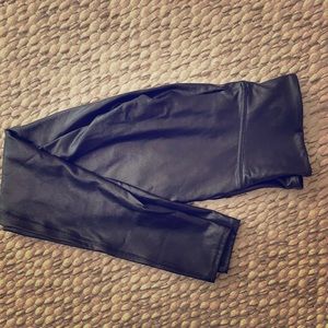 Spank faux leather leggings